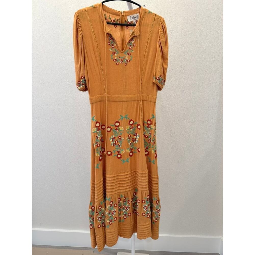 Ollari New York Embroidered Midi Dress - Size S - Picture 3 of 8